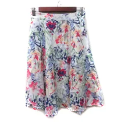 アプワイザーリッシェ Apuweiser-riche フレアスカート ミモレ ロング 花柄 麻混 リネン混  2 M マルチカラー/YI