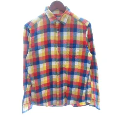 グローバルワーク GLOBAL WORK ステンカラーシャツ チェック 長袖 M マルチカラー /AU