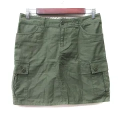 グリーンレーベルリラクシング ユナイテッドアローズ green label relaxing タイトスカート ミニ カーゴ 38 M 緑 カーキ /YI