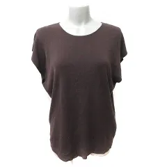 オペークドットクリップ OPAQUE.CLIP カットソー フレンチスリーブ 38 M 茶 ブラウン /YI