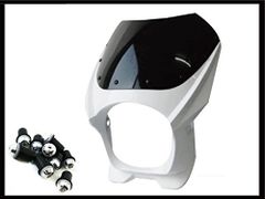 ビキニカウル 180φ ホワイト M8取付けボルト/スクリーンボルトシルバー 
