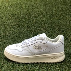 新品✨️LACOSTE ラコステ シボ本革 スニーカー ホワイト 送料込 