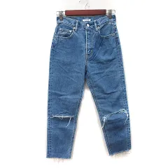 スライ SLY JEANS パンツ デニム ジーンズ ダメージ加工 24 紺 ネイビー /YI