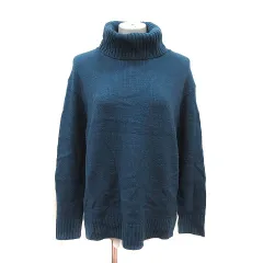 アーバンリサーチ URBAN RESEARCH ニット セーター オフタートル オーバーサイズ 長袖 F 青 ブルー /MS