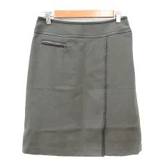 23区 オンワード樫山 タイトスカート ひざ丈 ウール 36 S 緑 カーキ /MN
