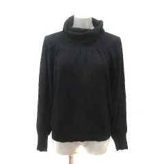 アー・ヴェ・ヴェスタンダード ミッシェルクラン a.v.v standard ニット カットソー オフタートル 長袖 38 黒 ブラック /MS