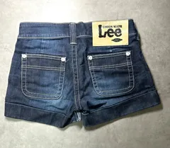 Lee リー デニム ショートパンツ XS 濃紺 インディゴ エドウイン 日本製 LML-1763 レディース ミニ ホットパンツ 美品 ワークパンツ風 カジュアル