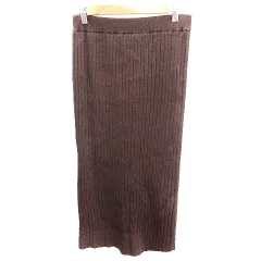 ロペピクニック ROPE Picnic タイトスカート ロング ニット リブ ラメ 38 M 茶 ブラウン /AU