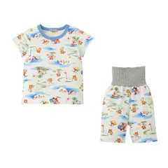 新品 [MIKIHOUSE HOT BISCUITS] [ミキハウス ホットビスケッツ] 半袖 パジャマ 男の子 女の子 ベビー キッズ 子供服 マルチカラー 100cm 70-7336-147