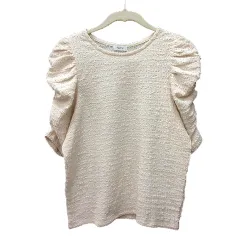 アパートバイ Apart by カットソー クルーネック 五分袖 F 白 アイボリー /MN