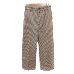 シテン CITEN ストレートパンツ スラックス チェック M オレンジ /MN