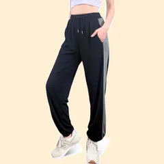 速乾 吸汗 美脚 ピラティス ダンス スポーツウェア ジムウェア ヨガウェア ジャージ ロングパンツ パンツ ジム ランニング フィットネス トレーニング ゆったり ジョガーパンツ レディース ヨガパンツ [Monlyu]