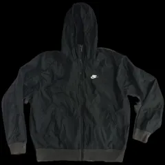 ナイキ ブラック フード ウィンドブレーカー ジャケット