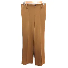 ドレスキップ DRESKIP パンツ スラックス イージー M 茶 ブラウン /AU