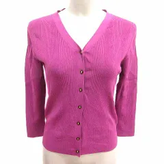 ロペピクニック ROPE Picnic カーディガン ニット Vネック 長袖 38 M ピンク /YK