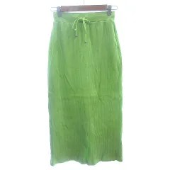 チャオパニック ティピー CIAOPANIC TYPY タイトスカート マキシ ロング ニット リブ S 黄緑 イエローグリーン /AU