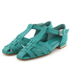 新品 HIMIKO/ヒミコ/ソフトスクエアトゥグルカシューズ/641205ブルー235