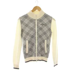 キャロウェイ CALLAWAY ジャケット 上着 S 白 グレー アーガイル柄 ジップアップ 長袖 /JP