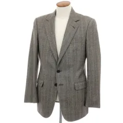 【中古】グッチ GUCCI ウール ストライプ テーラードジャケット グレー【サイズ48】【メンズ】のサムネイル