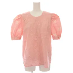 レリアン Leilian シャツ ブラウス 半袖 ストライプ 9 ピンク 赤 白 1211-456 /YM