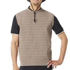 新品 テーラーメイド(TAYLOR MADE) M ワーディンググラフィックセーターベスト アシッド ブラウン O メンズ セーターベスト 25FW UN975