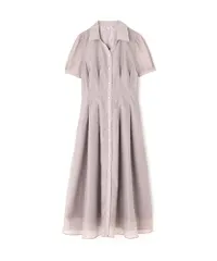 新品 [ナチュラルビューティーベーシック] パールボタンシャツワンピース