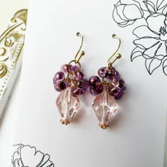 チェコビーズの可愛いピアスD122