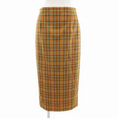 ユナイテッドアローズ UNITED ARROWS 美品 タイトスカート チェック柄 ロング丈 38 茶 ブラウン系 /HO