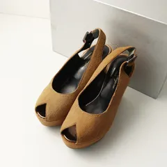 フランス製 クレジュリー ROBERT CLERGERIE ウェッジソール ハラコ サンダル 37■ベージュ 約23.5cm～24.0cm【2400014601398】のサムネイル