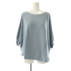 ズッカ zucca ニット カットソー 七分袖 ドルマンスリーブ M 青 ブルー /AT ■OS