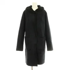 ルグラジック Le glazik JL-8730 FKM フェイクムートンコート フード ロング フェイクスエード 裏ボア 36 紺 ネイビー /KU