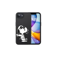 【新品】 FOR iPhone 16e スマホケース耐衝撃TPU背面アイデア黒かわいい柄スマホケースFOR iPhone 16e 全面保護ケース落下防止（ たばこを吸う犬） 1