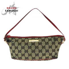 GUCCI グッチ ベージュ レッド ゴールド金具 GGキャンバス/レザー 039.1103 ハンドバッグ アクセサリーポーチ  レディース 600296【中古】
