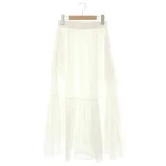 ノーク N.O.R.C NORC ギャザースカート ロング ティアード 2 ホワイト /ES