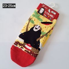 【23-25㎝】【千と千尋の神隠し】レディース　靴下　レディース　ソックス　婦人ソックス　千と千尋の神隠し　キャラクターソックス　つま先かかと補強　ジブリ靴下　スニーカーソックス　ショート丈　FUKUSUKE　福助　☆㉕
