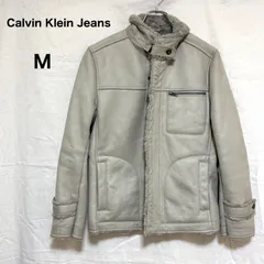 Calvin Klein Jeans  フェイクムートンジャケット メンズ M ボアジャケット B-3風 フライトジャケット 防寒 カルバンクラインのサムネイル