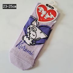【23-25㎝】【クロミ】レディース　靴下　レディース　ソックス　婦人ソックス　サンリオ　キャラクターソックス　クロミ　スニーカーソックス　ショート丈　NAIGAI　☆㉖