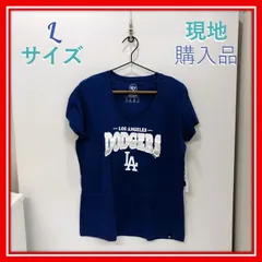 ドジャース Tシャツ 半袖 レディース Lサイズ LAチームロゴ 47Brand ブルー MLB公認【新品・未使用】