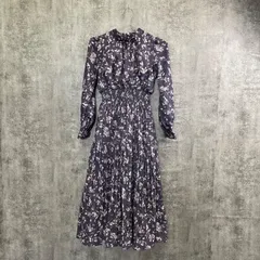 【T-352】PROPORTION BODY DRESSING 花柄ロングワンピース Sサイズ フラワーワンピース レディース プロポーションボディドレッシング 長袖ワンピ