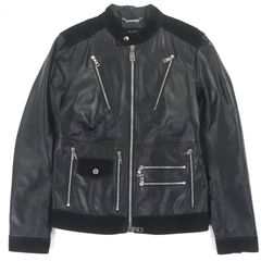 極美品▽DOLCE&GABBANA ドルチェ＆ガッバーナ 牛革 羊革 黒タグ