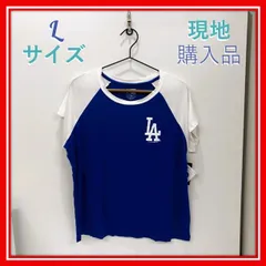 ドジャース Tシャツ 半袖 レディース Lサイズ LAチームロゴ NEW ERA ブルー MLB公認【新品・未使用】
