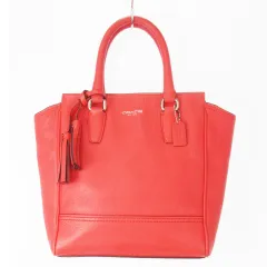 コーチ COACH ハンドバッグ 2way ショルダーバッグ クロスボディ レザー 革 ロゴ タッセル 赤 レッド /CK10 ■GY18