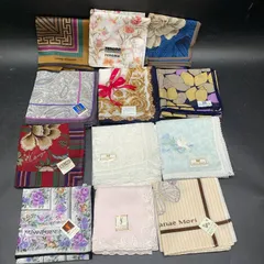 J445　ブランド ハンカチ 12枚セット まとめ 未使用あり イヴサンローラン ニナリッチ ケンゾー ジバンシィ　レノマ　他NINA RICCIレディース