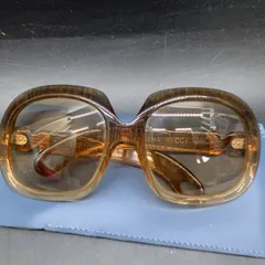 K401 美品 NINA RICCI ヴィンテージサングラス ブラウンレンズ べっ甲カラー ニナリッチ 大き目 ※歪みありグラデーションのサムネイル