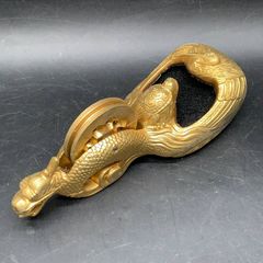 24KGP 龍の墨つぼ　金　金メッキ　年代物　アンティーク　大工道具　墨壺　置物 24KGP 龍の墨つぼ 金 金メッキ 年代物 アンティーク 大工道具 墨壺