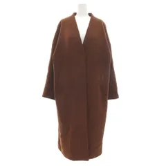 ジャーナルスタンダード JOURNAL STANDARD ビーバー ノーカラー Vネック コート M 茶 /UO