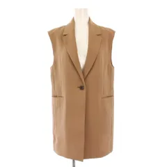 ナノユニバース nano universe ベスト ジレ シングル 総裏地 ワンカラー F 茶 ブラウン /BB