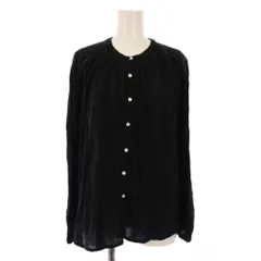 アーバンリサーチ サニーレーベル URBAN RESEARCH Sonny Label シャツ ブラウス 長袖 バンドカラー レース ワンカラー F 黒 ブラック /BB