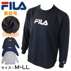 メンズ トレーナー 裏起毛 スウェット シャツ 冬 長袖 FILA フィラ M～LL トップス 男性 冬服 暖かい あったか ロゴ レディース オーバーサイズ (在庫限り)