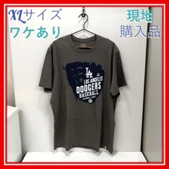 【ワケあり】ドジャース Tシャツ 半袖 メンズ XLサイズ LAロゴ×グローブ 47Brand グレー MLB公認【新品・未使用】のサムネイル